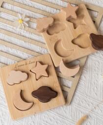 Personalized Montessori Wooden Puzzle Toy/Educational & Fun Game Space For Children Babies Birthday Christmas Gift - thumbnail 1