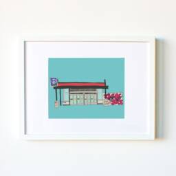 Montreal Metro Art Print. Illustrated Wall Decor, Size 8 X 11 Inches - thumbnail 2