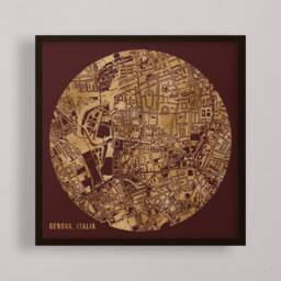 Personalised Metallic Foil City Map Print Custom Location Art - thumbnail 2