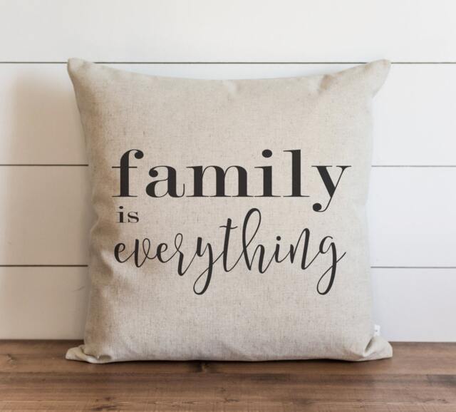 Family Is Everything 20 X Pillow Cover // Everyday Throw Gift Accent Cushion - image 1