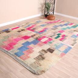 Vintage Boujaad Rug, Authentic Moroccan Rug 7x10 Ft - thumbnail 3