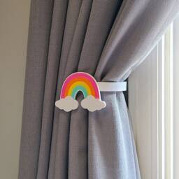 Replaceable Rainbow Shape Curtain Holdbacks/Tiebacks 3D Printed Plastic - Set Of Left & Right - thumbnail 1