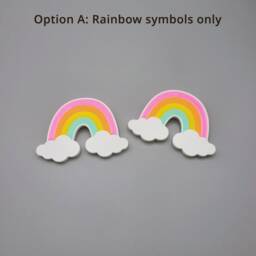Replaceable Rainbow Shape Curtain Holdbacks/Tiebacks 3D Printed Plastic - Set Of Left & Right - thumbnail 3