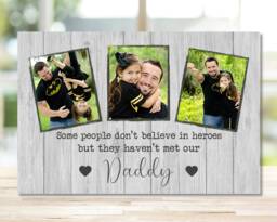 Custom Photo Gift For Dad, Father's Day Gift, First Fathers Day, Daddy New Dad Frame From Son Or Daughter - thumbnail 1