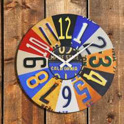 License Plate Clock Plasma Cut Aluminum Usa Sign Vintage Decor Garage Art Car Tag Plates Wall Custom Housewarming - thumbnail 2