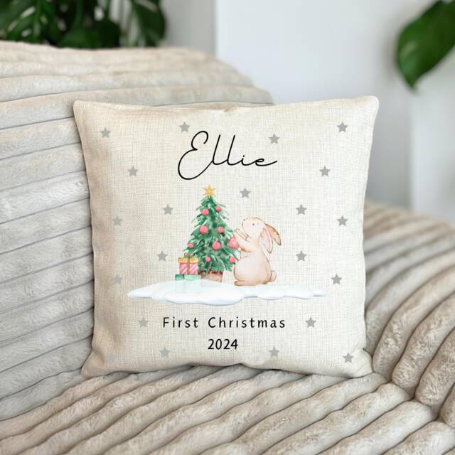 Personalised Cushion - Personalized Pillow Christmas Family Decor -Christmas Gift Winter - image 1