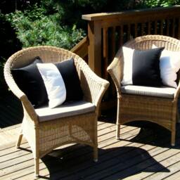 Harvest Sunbrella?? Outdoor Pillow Cover in Modern Color Block Design For Patio & Garden Furniture, Gold Throw Cushions By Mazizmuse - thumbnail 4