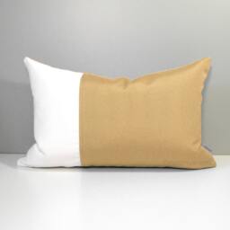Harvest Sunbrella?? Outdoor Pillow Cover in Modern Color Block Design For Patio & Garden Furniture, Gold Throw Cushions By Mazizmuse - thumbnail 3