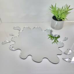 Puddle Acrylic Mirror Wall Art Personalized Engraving Available - thumbnail 2