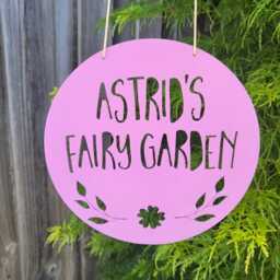 Personalised Fairy Garden Sign-Wall Hanging-Wall Art-Sign-Custom Name-Personalised Gift-Kids Gift-Cubby House-Fairy - thumbnail 2