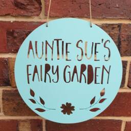 Personalised Fairy Garden Sign-Wall Hanging-Wall Art-Sign-Custom Name-Personalised Gift-Kids Gift-Cubby House-Fairy - thumbnail 3