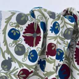 Authentic Vintage Suzani Kantha Quilt Hand Stitched Recycled Sari Cotton Bohemian Bedding Throw - thumbnail 3