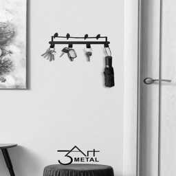 Bird Motif Metal Key Hanger Decorative Wall Organizer - thumbnail 3