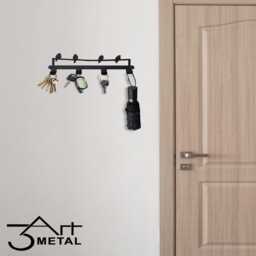 Bird Motif Metal Key Hanger Decorative Wall Organizer - thumbnail 1