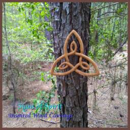 Celtic Knot Of Inner Strength Wood Carving Triquetra Variation Trinity Triangle Wall Art Irish Scottish Welsh Home Decor Hermetic Principles - thumbnail 3