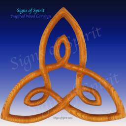 Celtic Knot Of Inner Strength Wood Carving Triquetra Variation Trinity Triangle Wall Art Irish Scottish Welsh Home Decor Hermetic Principles - thumbnail 4