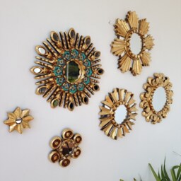 "Peruvian Mirrors ""Turquoise Fan" - thumbnail 3