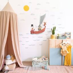 Moomin Sea Adventure Wall Decals Eco-Friendly Nursery Decor - thumbnail 1