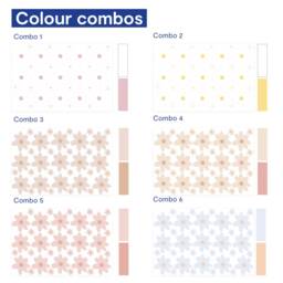Blush Pink Daisy Wall Decal - Flower Stickers For Nursery, Playroom, Bedroom Repositionable Floral Peel & Stick Fabric Decals - thumbnail 4