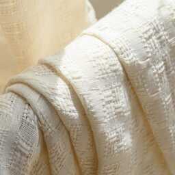 Custom Curtains Beige Net Sheer Voile Curtain For Bedroom Living Room - thumbnail 3