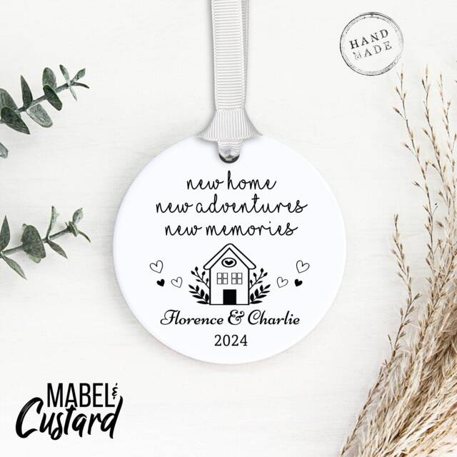 New Home Gift, Personalised Ornament, Tree Decoration, Bauble, Couples Gifts, Decoration - image 1