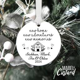 New Home Gift, Personalised Ornament, Tree Decoration, Bauble, Couples Gifts, Decoration - thumbnail 3