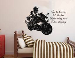 Girl Motocross Vinyl Wall Decal Motorcycle Room Decor 4278 - thumbnail 1