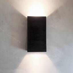 Handmade Black Ceramic Wall Sconce Modern Up Down Led Light - thumbnail 3