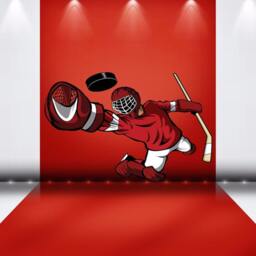 Hockey Goalie Full Color Decal, Color Sticker, Wall Art Cn 37 - thumbnail 2
