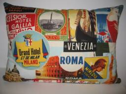 Large Decorative Cushion Cover Roma Venezia Italia Rome Holiday Sea Relaxation Rest Beach Italy Chill Cotton & Denim Fabric Holidays - thumbnail 1