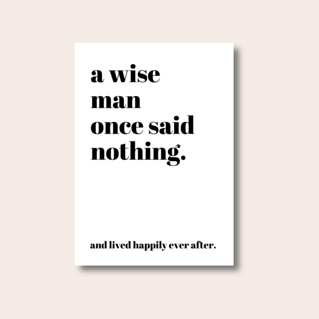 Funny Quote Print, Typography Gifts For Him, Home Decor Prints, A Wise Man Quote, Wall Humorous Print Art Prints - image 1