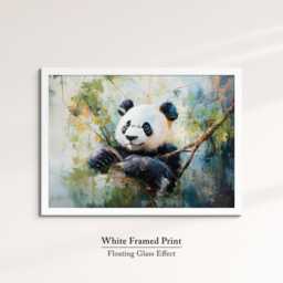 Panda Abstract Oil Painting Framed Print & Canvas Large Sizes Wall Art Poster Animal Home Decor Interior Gift Idea - thumbnail 3