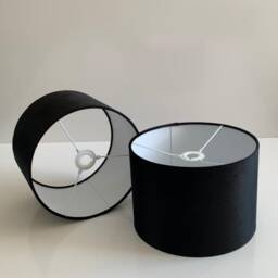 New Hq Modern Black Velvet Table & Ceiling Lamp Shade Pendant Multi Sizes & Drum, Hexagon, Round Square, Tapered - thumbnail 4