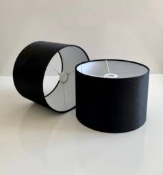 New Hq Modern Black Velvet Table & Ceiling Lamp Shade Pendant Multi Sizes & Drum, Hexagon, Round Square, Tapered