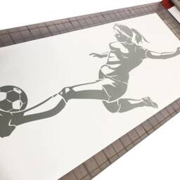 Women's Footballer Wall Sticker, Female Football Decal Girls Bedroom Decor, Football Decals, Football Stickers, Football Art - thumbnail 2