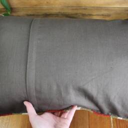 Handwoven Vintage Kilim Pillow Cover - Lumbar Cushion, 16x24 - thumbnail 4