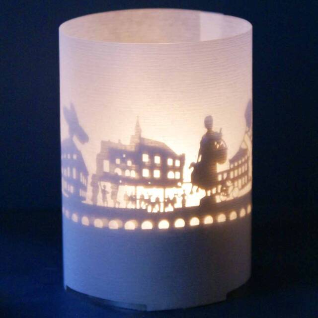 G??ttingen Skyline Gift Tube Shadow Play Candle - Silhouette Projection Of Landmarks Ideal Souvenir For Fans - image 1