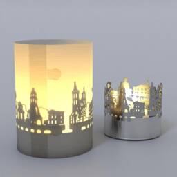 G??ttingen Skyline Gift Tube Shadow Play Candle - Silhouette Projection Of Landmarks Ideal Souvenir For Fans - thumbnail 4
