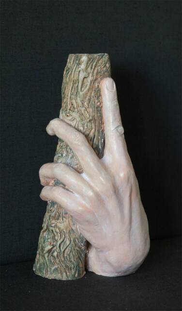 Woman's Hand Sculpture, Terracotta & Patinated, Art Object, Figurative Art, Gift Idea, The Hand - image 1