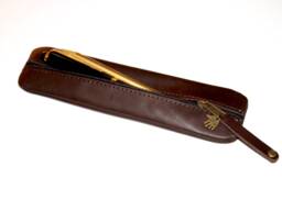 Leather Pen Case Small Lifetime Quality Case, Handmade - thumbnail 1