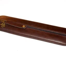 Leather Pen Case Small Lifetime Quality Case, Handmade - thumbnail 4