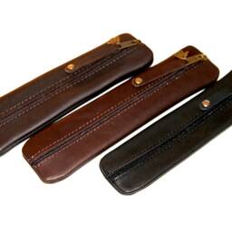 Leather Pen Case Small Lifetime Quality Case, Handmade - thumbnail 2