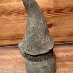 Stone Garden Detailed Thinking Gonk Pixie Gnome Hairy Beard Hat Statue Ornament - thumbnail 3