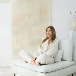 Pearl - Handwoven Wool Wall Hanging Neutral Scandinavian Tapestry - thumbnail 2