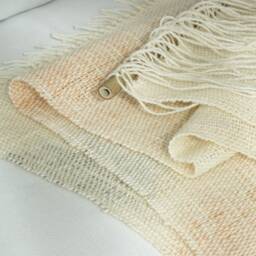 Pearl - Handwoven Wool Wall Hanging Neutral Scandinavian Tapestry - thumbnail 3