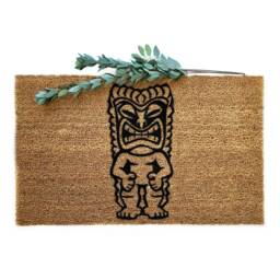 Hawaiian Tiki Doormat - Tropical Welcome Mat Luau Party Decor Fun Front Porch Rug Island Inspired Entryway Summer Outdoor - thumbnail 1
