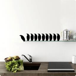 Flock Of Penguins Diving Into The Ocean Wall Vinyl Decal Interior Decor Antarctic Winter Water Birds - thumbnail 1