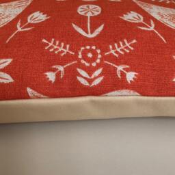 "2 X Scandinavian Style Narvik Burnt Orange Cream Cushion Covers 16"" 18"" 20"" 22" - thumbnail 2