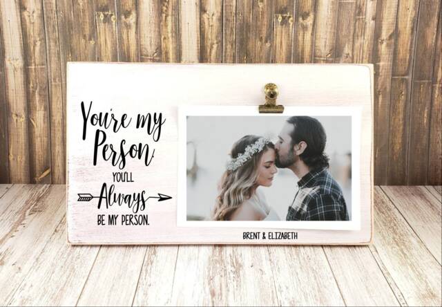 You're My Person Always Picture Frame, Personalized Photo Holder, Birthday Gift For Her, Best Friend Soul Mates Valentines Day - image 1