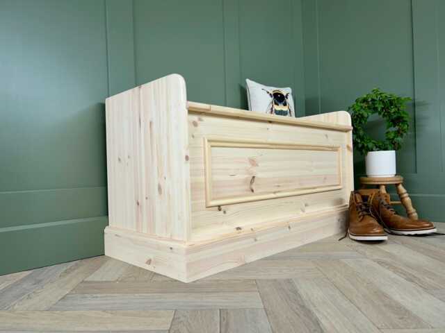 5Ft Wooden Storage Bench - Hallway Or Window Seat Beaded Panel Detail -Custom Sizes Available - image 1
